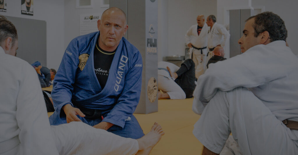 Jujitsu instructor giving a lesson