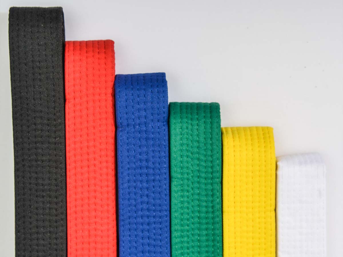 multiple colored belts