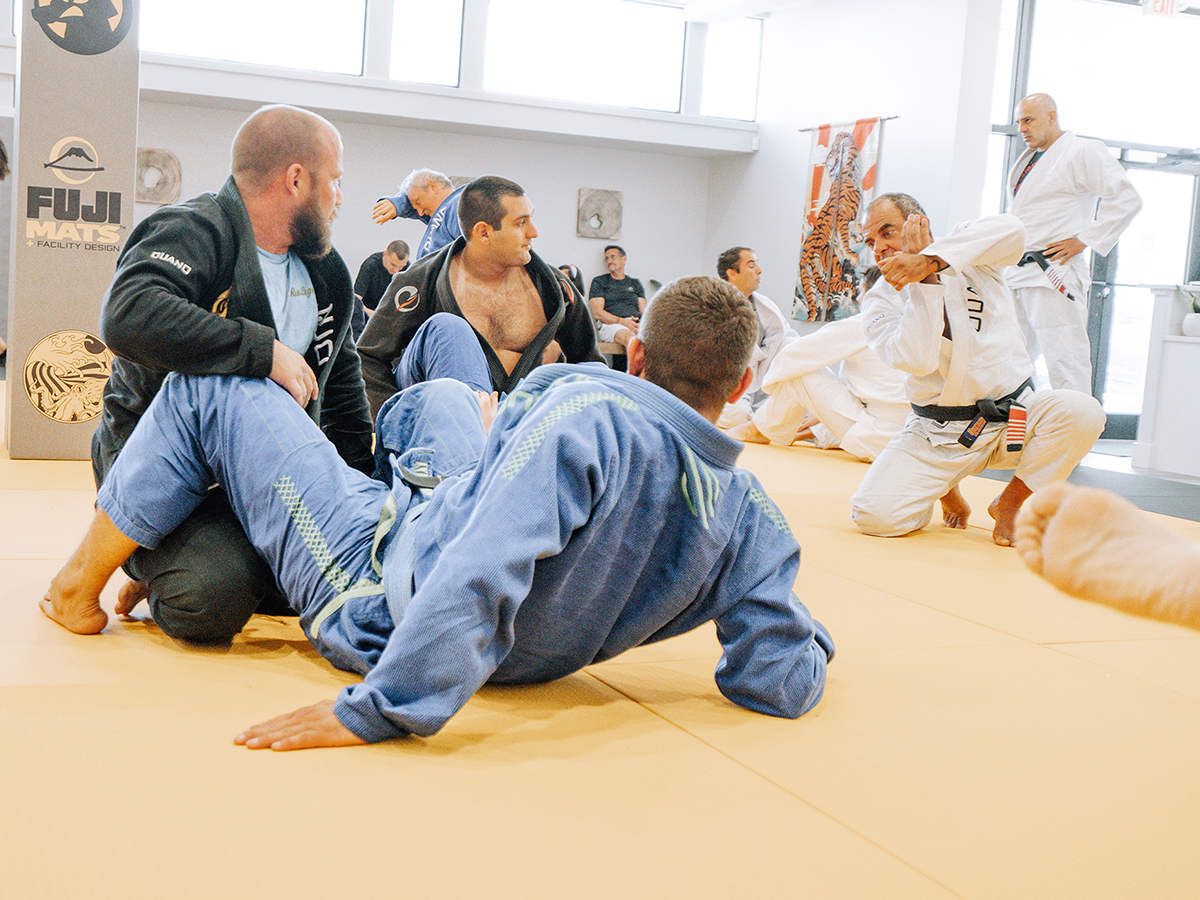 Students listening to instructor